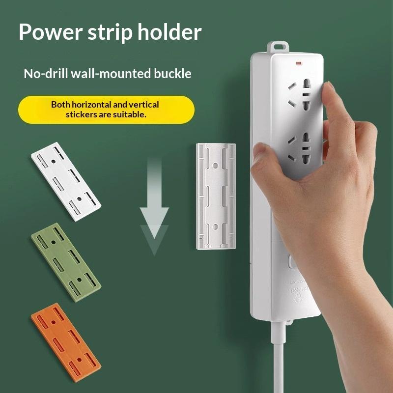 5/10PCS Removable Self-Adhesive Power Strip Fixer Wall Mount Desktop Socket Holder Cable Organizer
