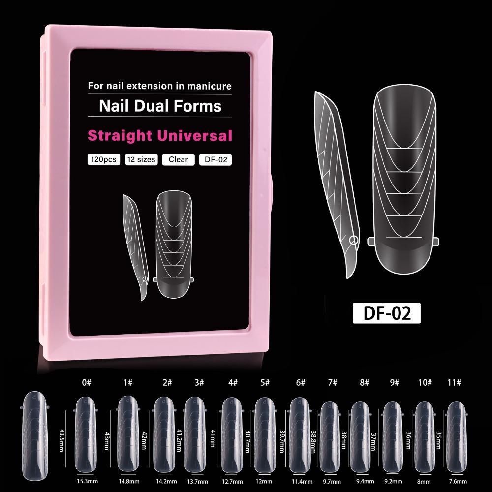 Coffin Shape Full Cover Nail Molds Thin Acrylic Nail Tips  French Manicure Tool