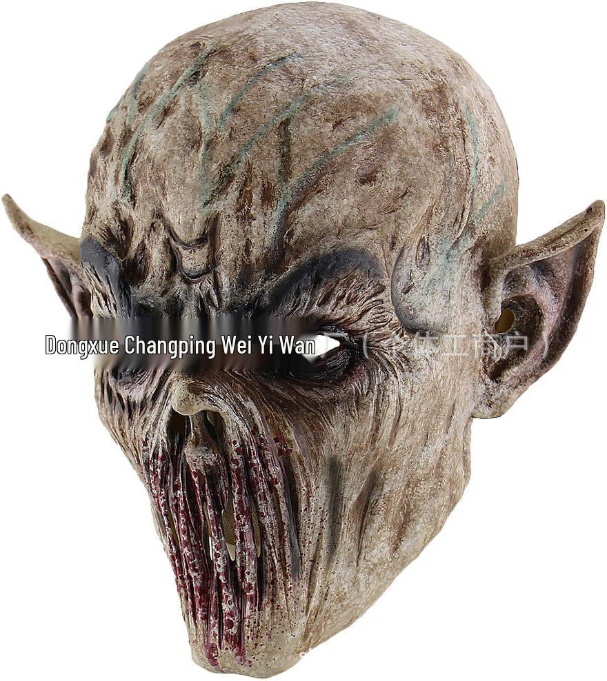 Halloween Scary Witch Hair Mask for Haunted House & Escape Room Costumes