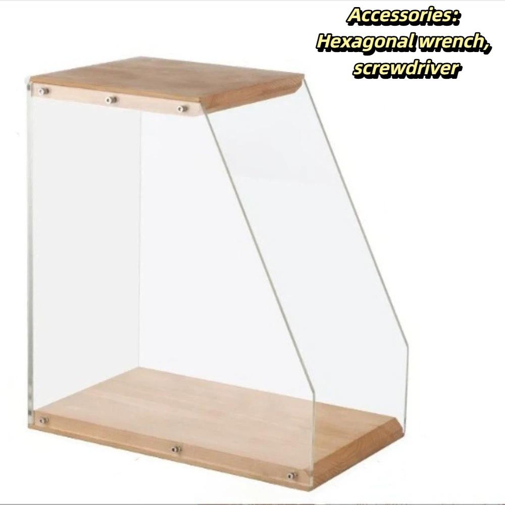 Stable Structure Wooden Record Holder Solid Wood Vinyl Display Stand Desktop Decoration