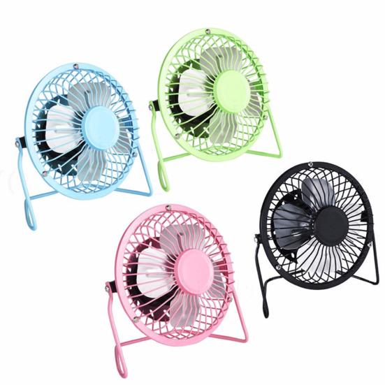 4 inch Portable Metal Mute Table USB Charged Cooling Fan Home Office Air
