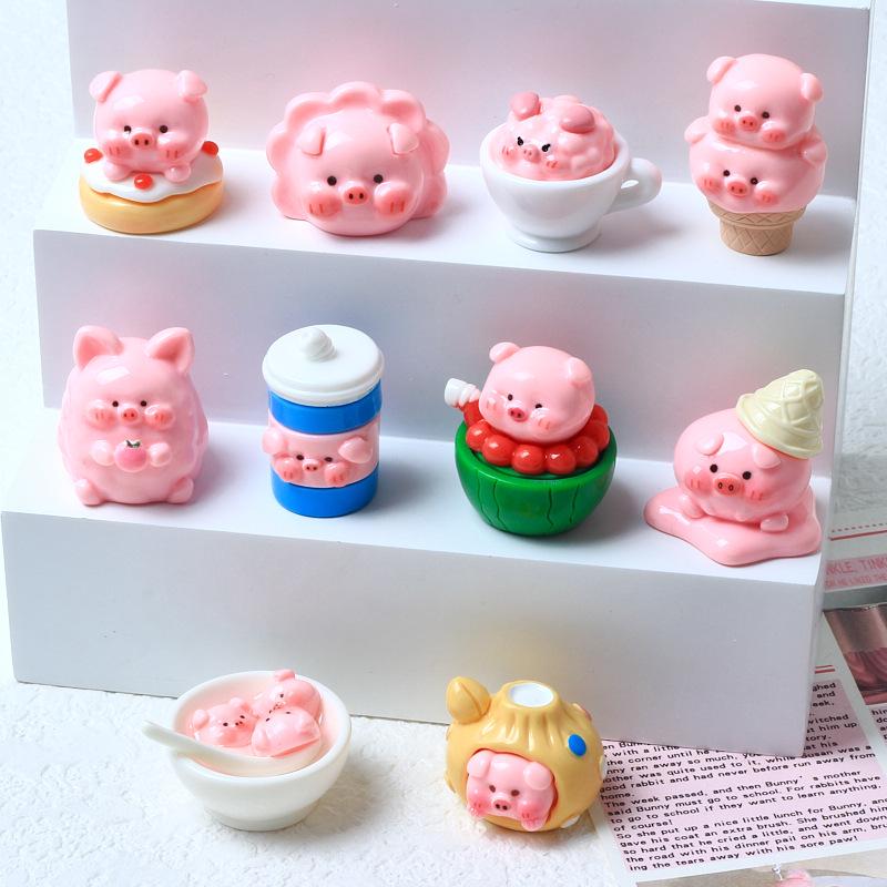 3D Pig Food Play Cream Glue Смола Украшения Брелок для DIY Ювелирные Изделия