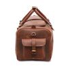 Handmade Brown Leather Duffle Bag: Personalized Weekender Travel Bag