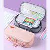 Simple Canvas Multi-layer Pencil Case Multi-functional Portable Stationery Box