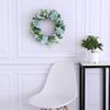Spring Artificial Peony Wreath Decorative Simulation Flower Wreath for Front Door Wall Window Fireplace Decor Pink