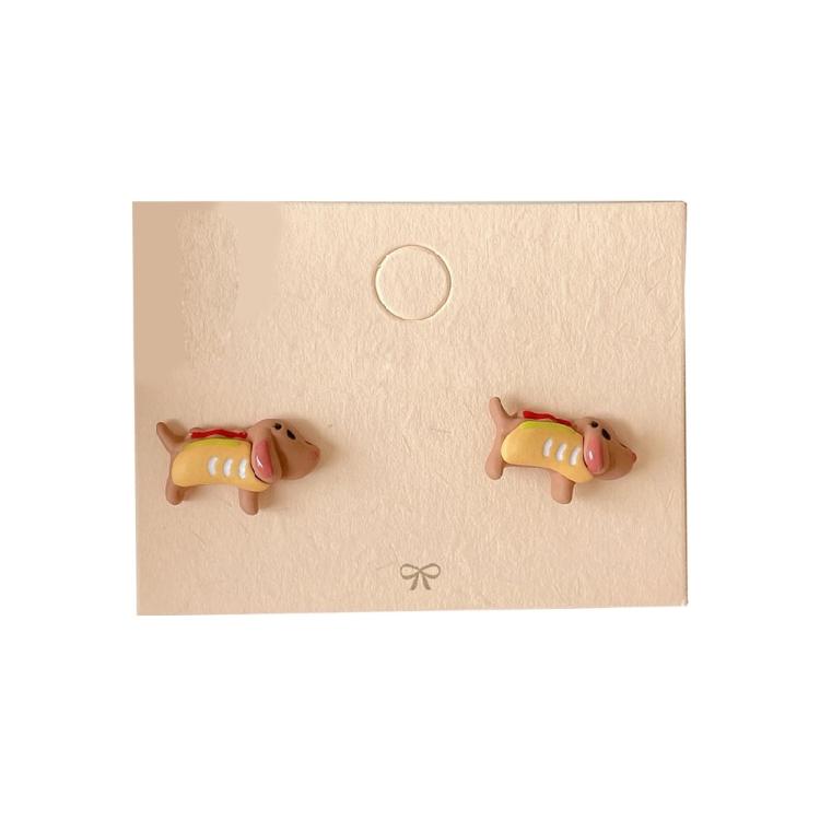 Элегантные Серьги-Таксы Портативные Серьги-Гвоздики с Таксами Деликатные Серьги для Модных Нарядов и Свиданий