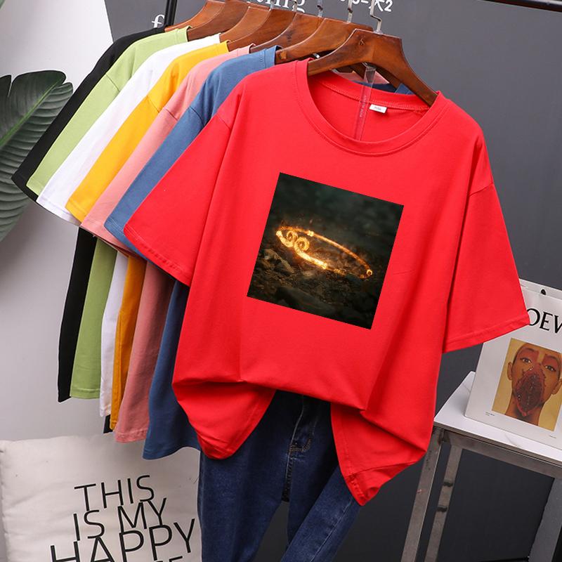 TWINFLAMES Black Myth Wukong Clothes Women Oversized Cotton Tees Summer New Printed T Shirt Soft Female Jumper Top