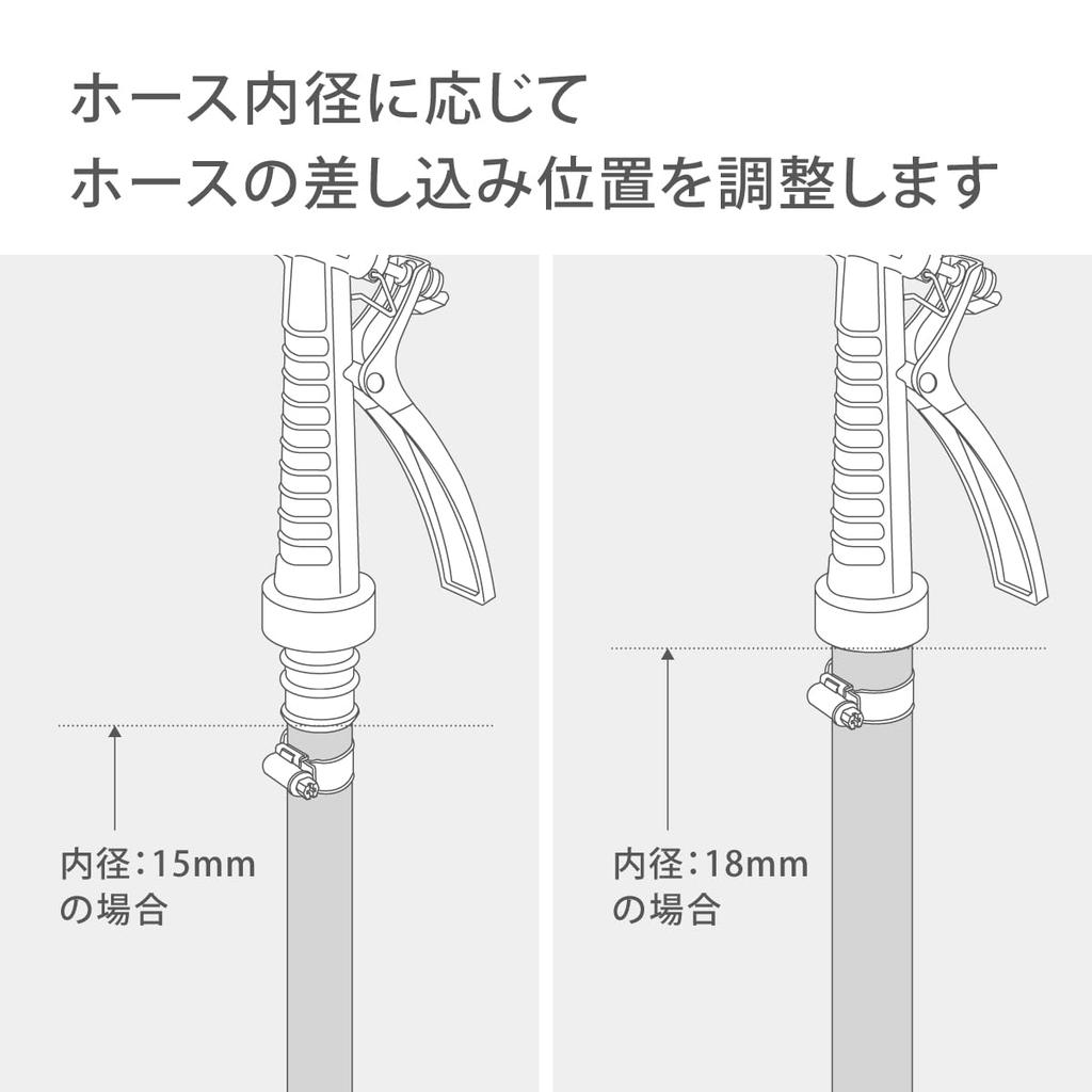 Takagi Watering Nozzle Metal Gun LII Thick Hose Metal Nozzle G134FJ