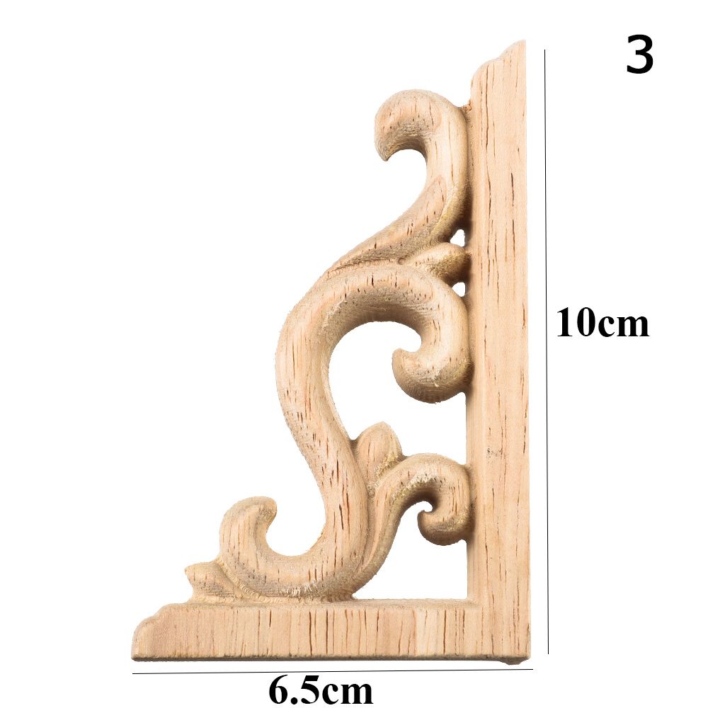 Детали мебели деревянные статуэтки Ремесла Угловые аппликации Рамка Резьба по дереву Декоративная резьба по дереву