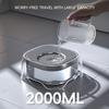 Плавающая миска Прозрачная поилка для животных 2000 мл Большая емкость Подвесная конструкция Стабильная поверхность воды Миска для домашних животных