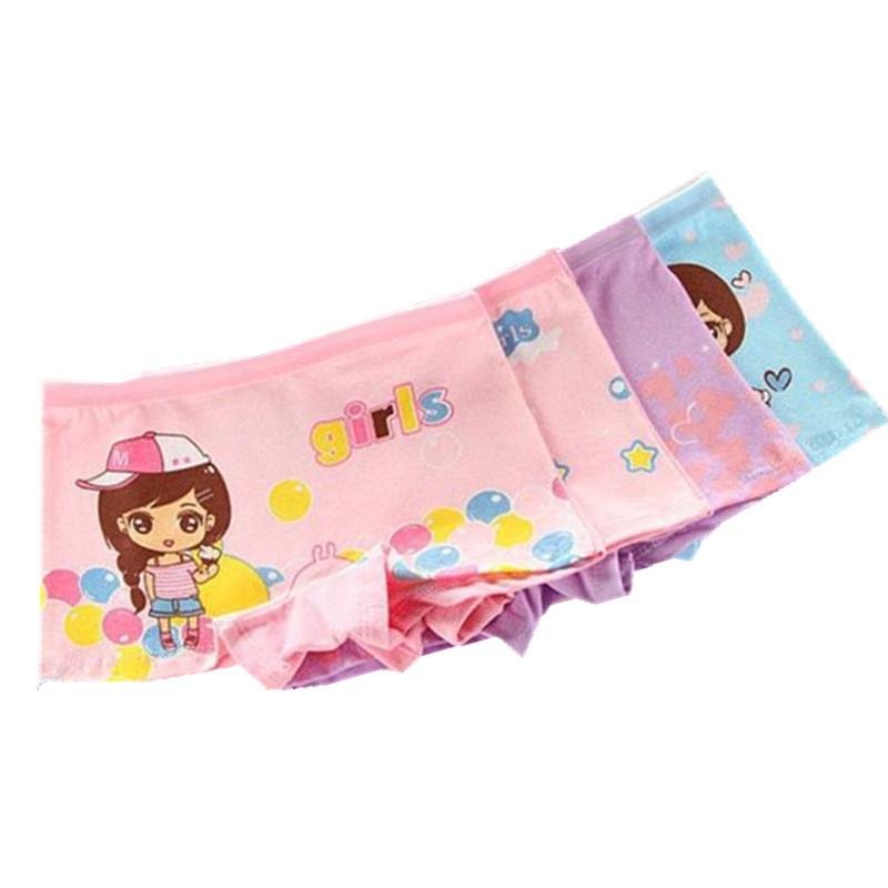 4 шт. детские трусы, трусики для маленьких девочек с героями мультфильмов, нижнее белье, детские штаны, шорты-боксеры для девочек