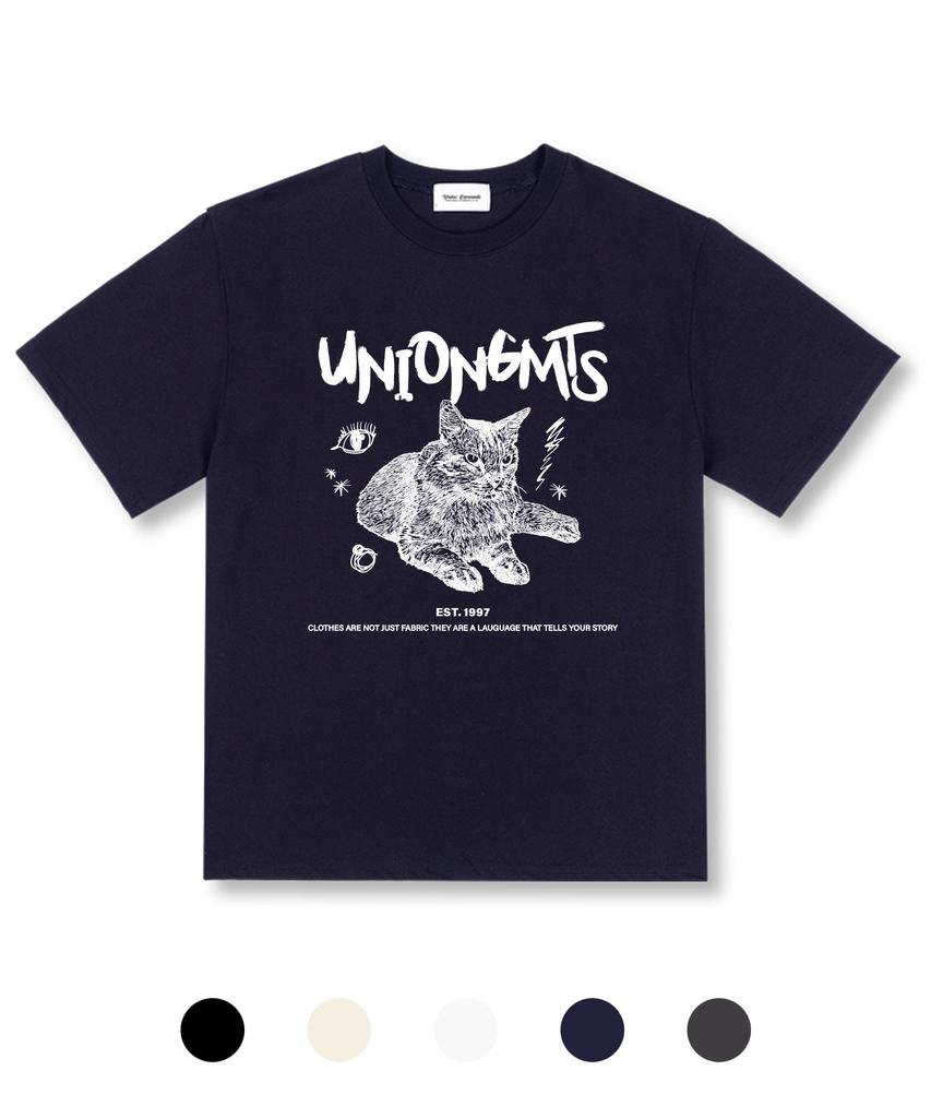 UNION GARMENTS Футболка оверсайз с коротким рукавом Iringcat 5 цветов