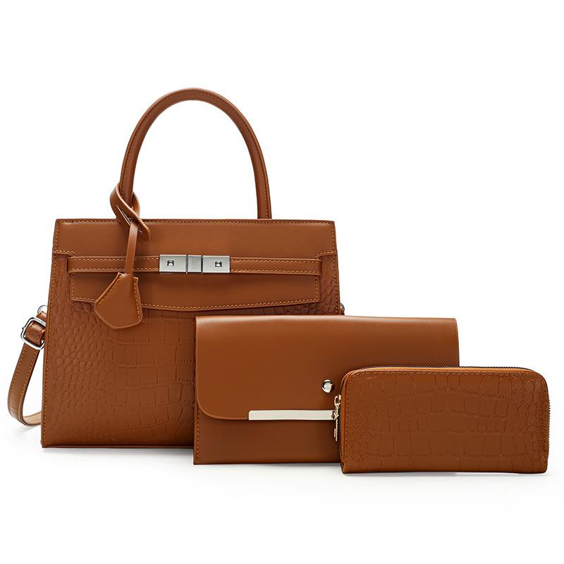 Многокомпонентный набор женская сумка новая большая вместительная сумка однотонная простая на плечо сумка-мессенджер сумка для матери и ребенка