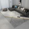Nordic Non-Slip Gray Carpet: Versatile Light Luxury Rug for Living Room, Bedroom, or Bedside Use.