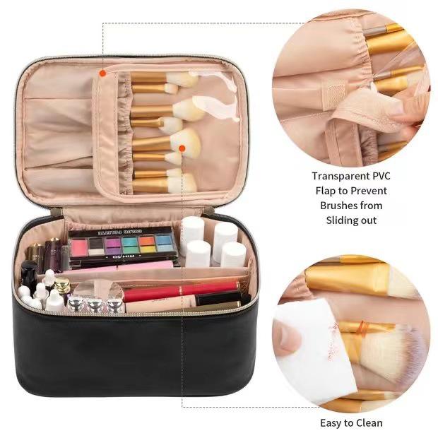 Popular Large Capacity Women's Cosmetic Travel Handbag and Toiletry Bag