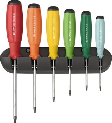 PB SWISS TOOLS 8440RB Набор радужных отверток SwissGrip из 6 штук