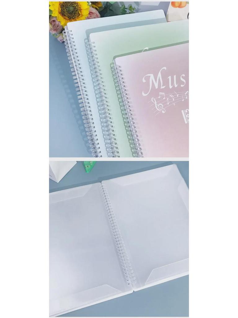 A4 Non-Reflective Multi-Function Music Clip & Transparent Insert Folder for Piano Scores