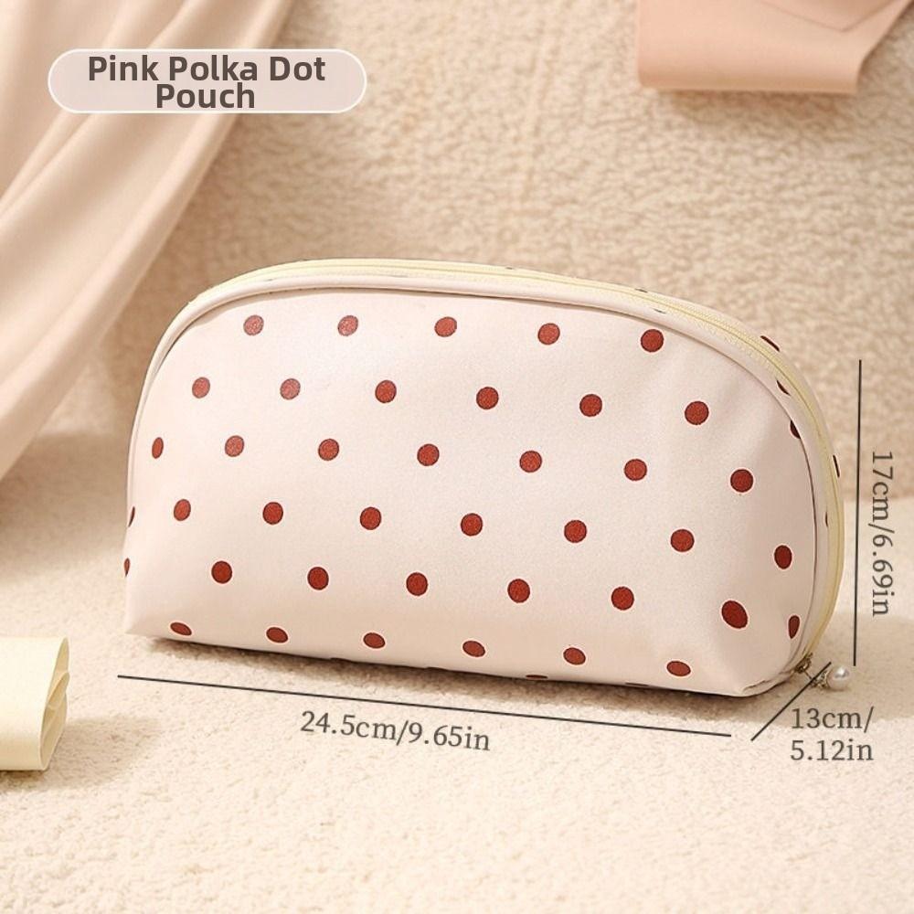 Polka Dot Underwear Storage Bag Dustproof Socks Sorting Pouch Zipper Closure Bra Carry Bag Travel