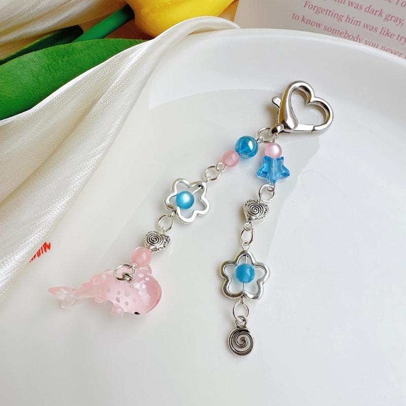 Прекрасный кулон-кит, брелок-подвеска, украшение, морское животное, брелок с бусинами, модное украшение для телефонов, сумок, камер