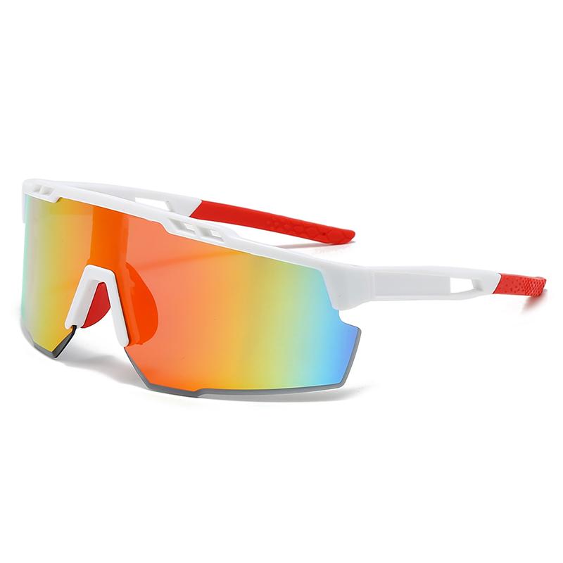 New Outdoor Fashion Riding Windproof Glasses With Large Frame Integrated Uv Protection Sports Sunglasses 3254