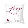 Подарок свадебной паре на День святого Валентина Декоративная наволочка 45x45см Наволочка для диванной подушки Буквы Сердце Любовь Принты Наволочки