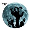 Removable Window Decoration Halloween Glow in The Dark Wall Stickers, Moon Bat Tombstone Raven Luminous Decorations Ghost Decals, Waterproof