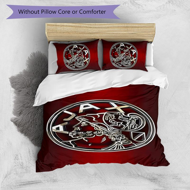 3pcs Ajax FC Design Cover Set - HD Printed Bedding with 1 Cover and 2 Pillowcases - Perfect for Home and Dorm Decor