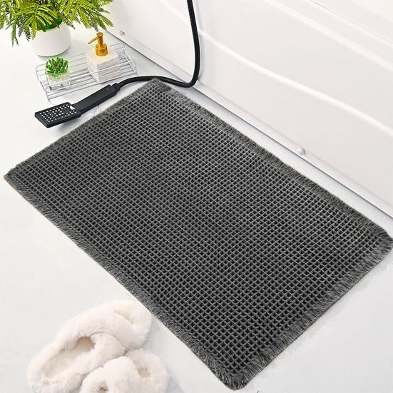 Коврик для пола Быстро впитывающий Утолщенный Быстросохнущий 3D Текстура Нескользящий Нижний Грязеулавливающий Коврик Многоцелевой Коврик для Ванной Душевой Раковины Кухни