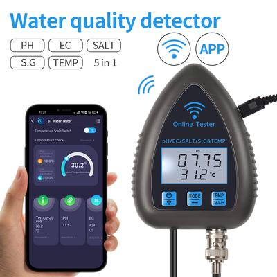 Tuya WiFi 5-в-1 Измеритель качества воды Онлайн-тестер TDS/EC/СОЛЕНОСТЬ PH Удельный вес ТЕМПЕРАТУРА Детектор Многофункциональный анализатор воды для аквариумов