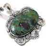 Ruby Fuchsite Lab-Created Handmade 925 Sterling Silver Pendant 2.40" U2P44