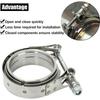 Universal 2pcs 3" V Band Stainless Steel Exhaust Clamp Kit with Mild Steel Flange Male Female For Charge Piping Exhaust Systems