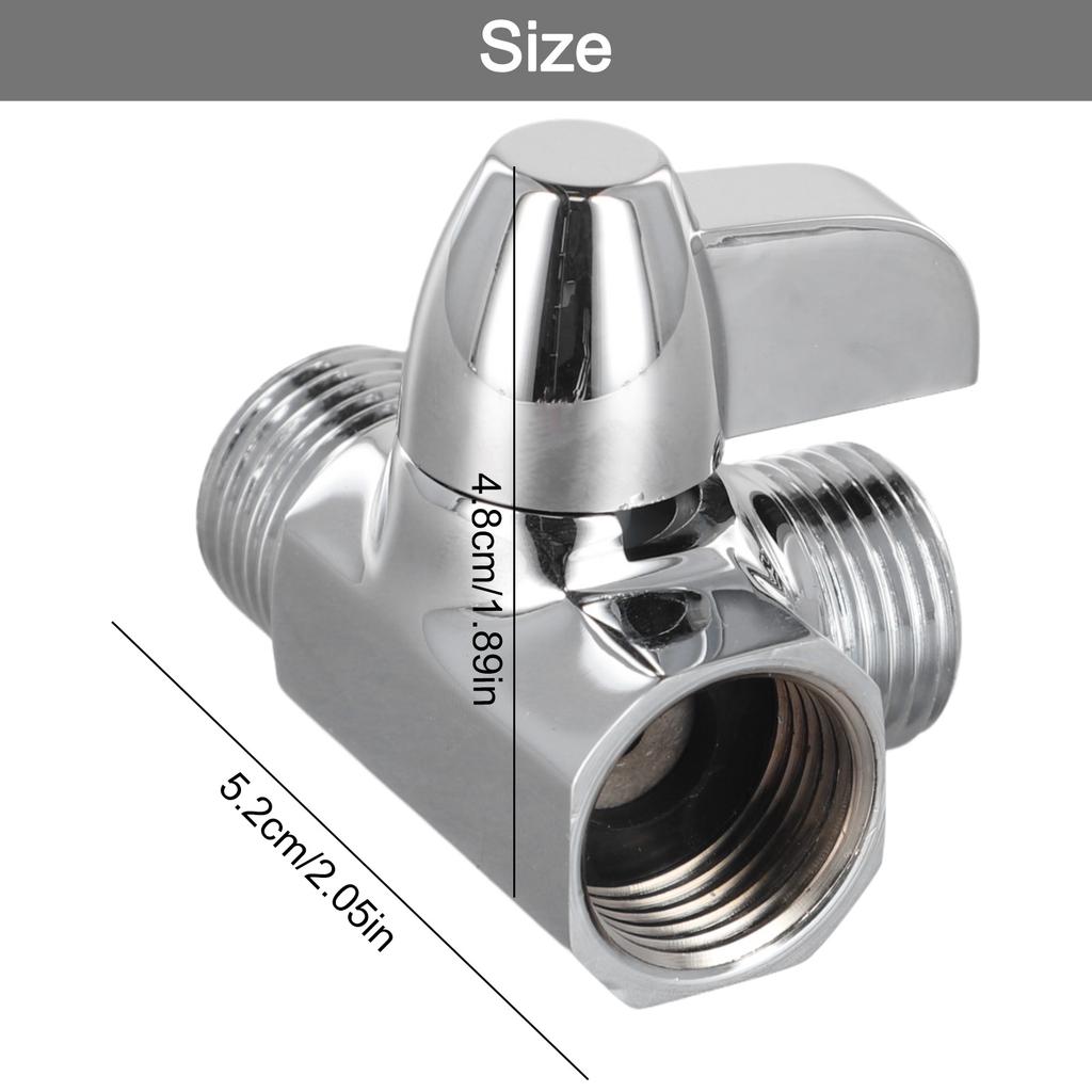 1 X Переключающий клапан Т-образный трехходовой настенный G1/2 дюйма с покрытием Душевые смесители Смесители Высококачественные материалы
