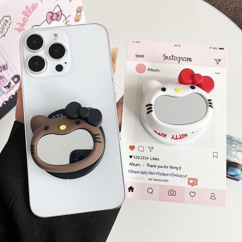 3D PopSocket с большим ртом KT, зеркальный, на магните, держатель-подушка безопасности