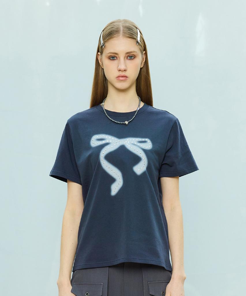 LARTIGENT L9 Ribbon T-Shirt(Navy)