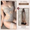 Hollow and thin sexy underwear sexy onesie temptation strap perspective lace free purple n