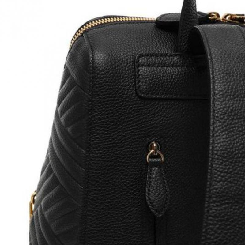 Daks Black Cutting Dd Logo Quilted Leather Backpack Dcba2f369
