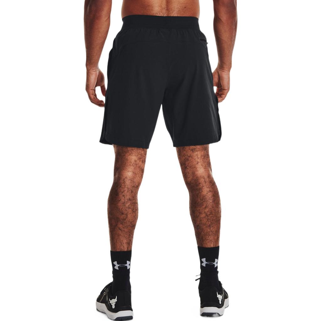Under Armour Однотонные шорты с принтом логотипа на шнурке Мужские Брюки Черный 1361616-002