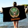 Модные напитки J-Jagermeister Микрофибра Печатное Пляжное полотенце Альпинизм Йога Пляж Плавание Бег Впитывающее Мягкое полотенце