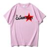 Extremoduro Spanish Rock Theme White TShirt  Front GraffitiStyle Band Name  Red Star Design Women and Unisex Tshirts Tops