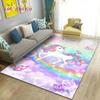3D Cartoon Cute Unicorn Area Rug,Carpet Rug for Living Room Bedroom Sofa Doormat Kitchen Decoration,Kid Play Non-slip Floor Mat