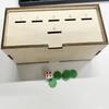 Family Fun Board Game with Dice and Wooden Box Penny Game Pennies Dice Games for Family and Friend