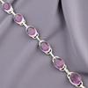 Amethyst Gemstone 925 Sterling Silver Jewelry Bracelet 8" For Anniversary Gift RB-10-1