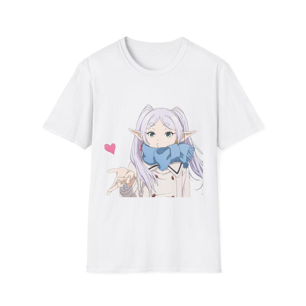 Фурен: За гранью вечности Графическая футболка 100% Хлопок Оверсайз Новая унисекс Y2k аниме одежда Унисекс Короткий рукав Круглый вырез