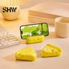 Новинка Подставка в форме сыра 3D-печать Держатель для телефона, Милая настольная подставка, Компактный портативный держатель для смартфона, Устойчивая док-станция для дома и офиса