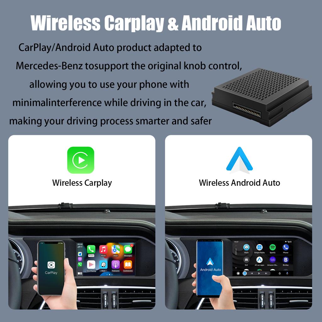 Беспроводной Carplay Android Auto Modular для Mercedes Benz ABCE GLA GLK ML SL W204 с системой NTG4.5 Becker Navigation Car Play