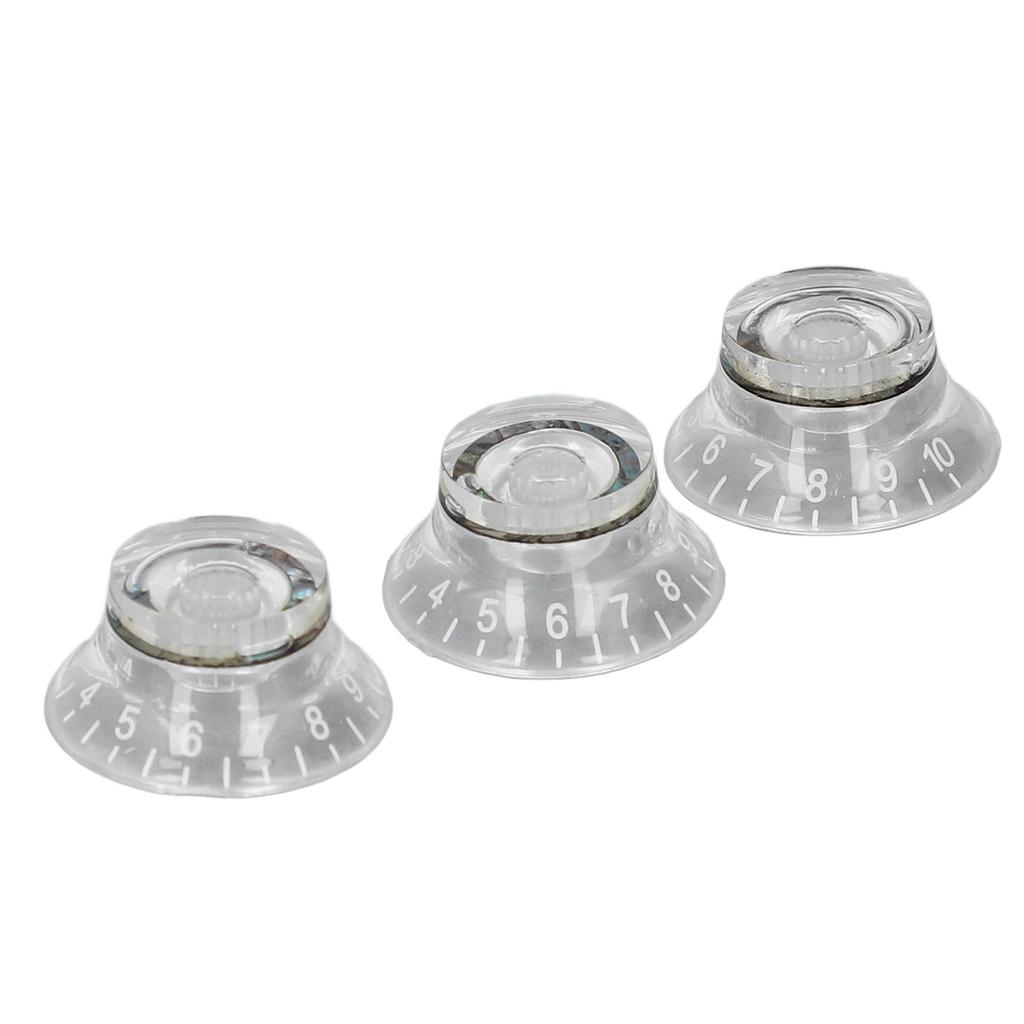 3 шт. Ручка управления потенциометром гитары Акрил 6 мм Внутренний диаметр Вращение на 360 градусов Ручка регулировки скорости гитары