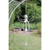 Antique White Blue Iron Big Angel Wind Chime European Home Garden Decor Metal Flower Fairy Hanging Wind Bell Outdoor Decorative