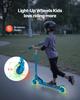 VEVOR Kick Scooter for Kids Ages 3+, 2-Wheel Toddler Scooter with Light-Up Wheels, Adjustable Height Handlebar, Wide Anti-Slip Deck