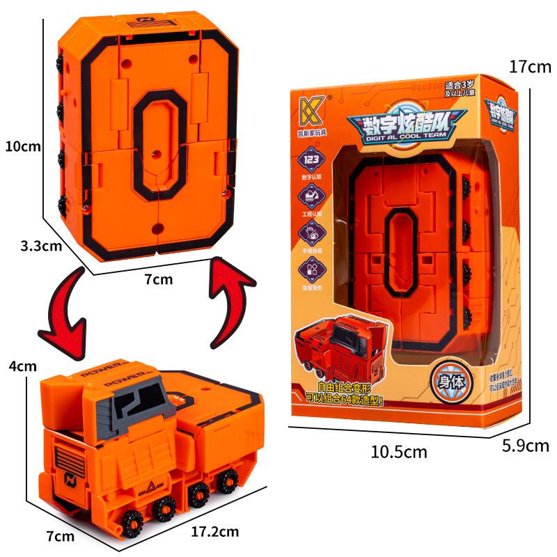 Children's Educational Digital Toys Deformed Robot Boy 0-9 Digital Assembly Robot Building Blocks