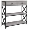 VidaXL Console Table Sonoma Grey 75x28x75 Cm Engineered Wood 834198